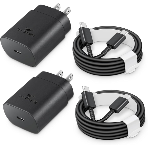 25W USB-C Fast Charger Block With C-to-C Cable