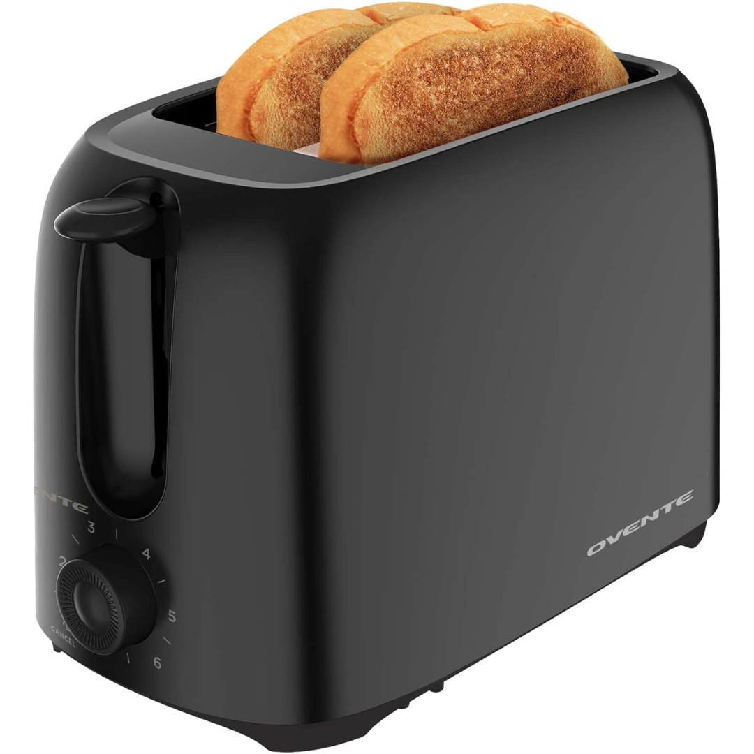 Ovente Electric 700W Power ETL Certified 2 Slice Toaster