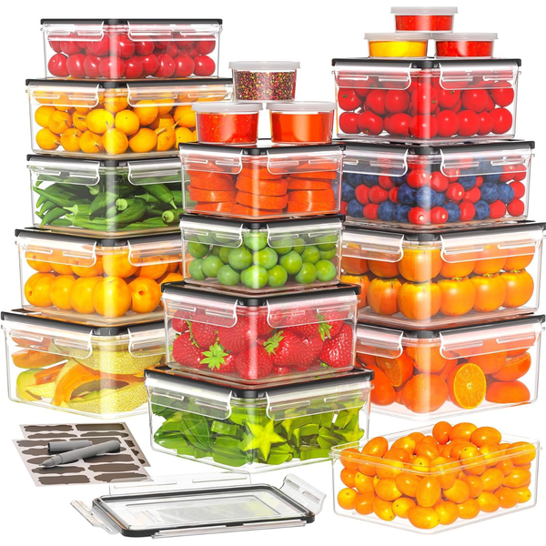40-Pieces Airtight Food Storage Containers with Lids
