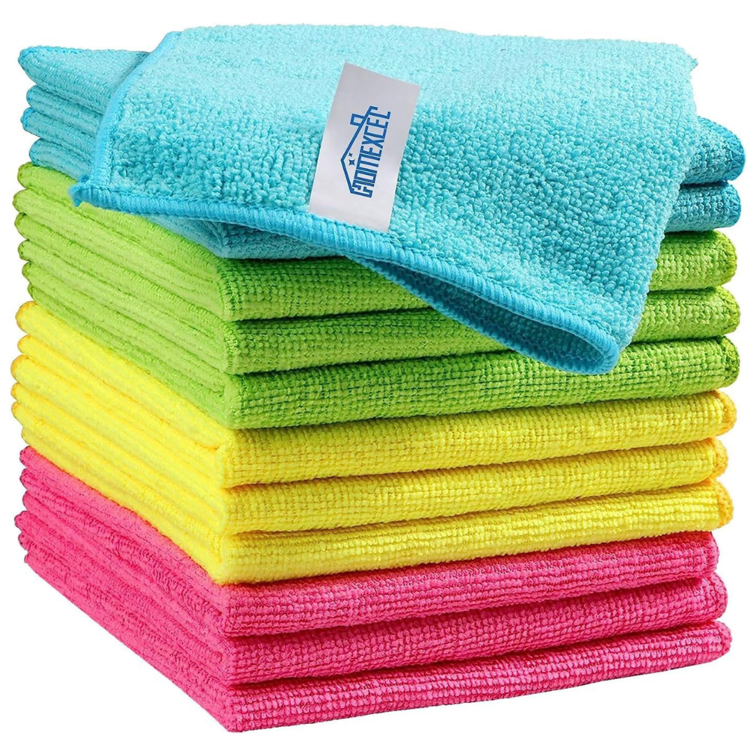 12-Pack Homexcel 11.5" x 11.5" Microfiber Cleaning Cloth