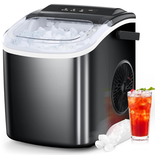 Cowsar Portable Countertop Ice Maker with Self-Cleaning (26.5lbs/24Hrs)