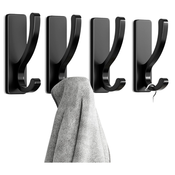 4-Pack Adhesive Heavy Duty Hanging Sticky Wall Hooks