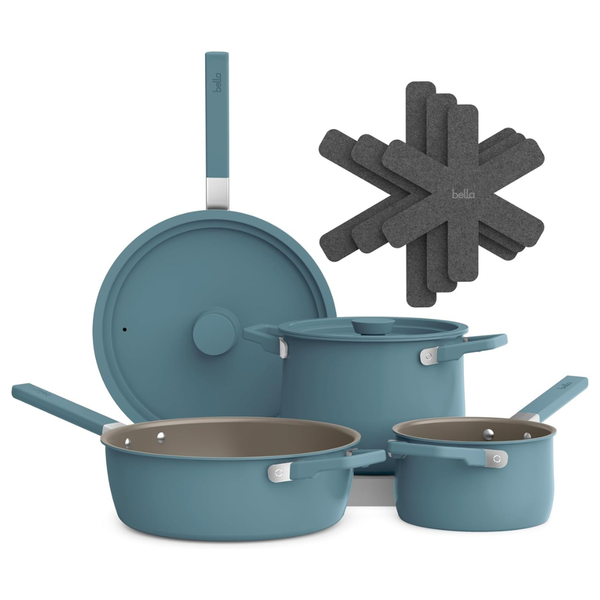 9-Piece Bella StoreMore Ceramic Nonstick Coating Cookware Set