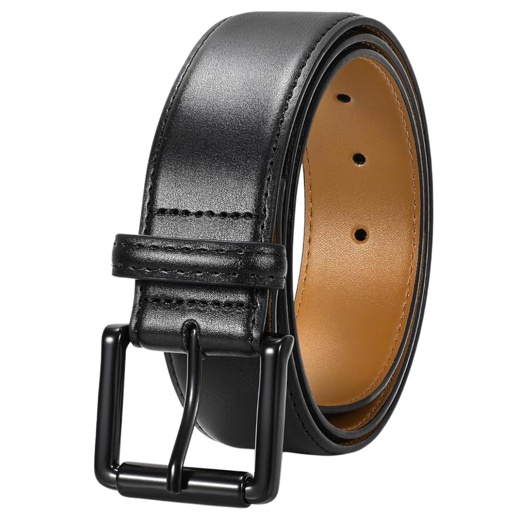 Men Leather Men's Pin Buckle Dress Belt