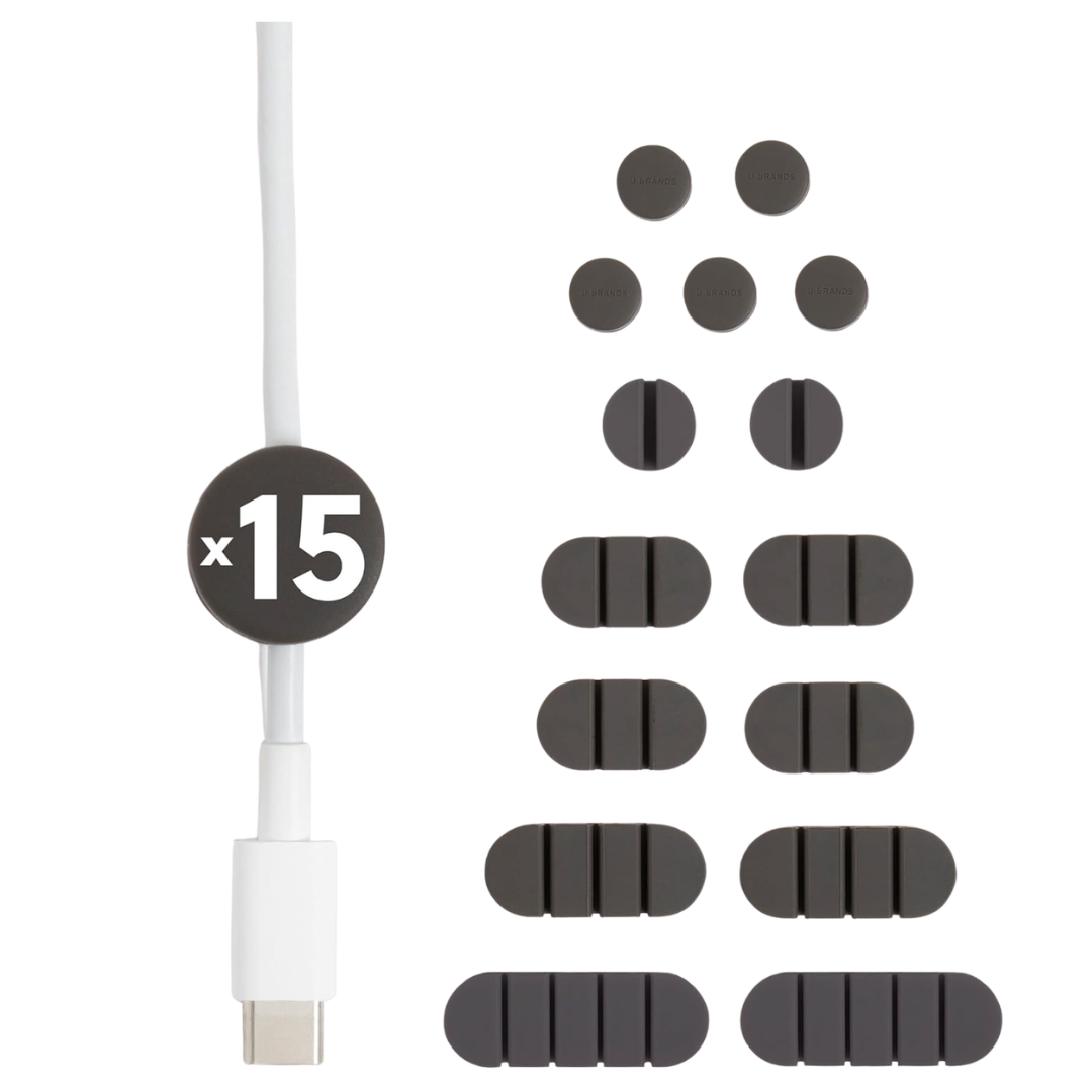 15-Pack U Brands Adhesive Cord Organizers