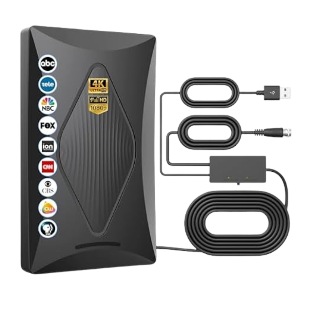 Long Range Amplified Digital TV Antenna W/ USB Signal Booster