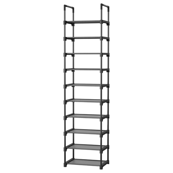 10-Tier Shoe Organizer With Detachable Fabric Shelves