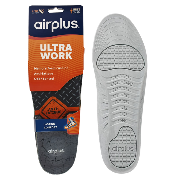 Airplus Men's Ultra Work Memory Foam Insoles