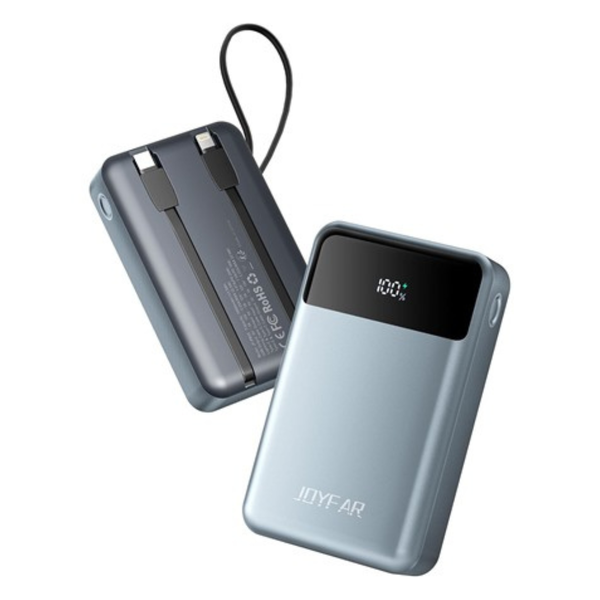 2-Pack Joyfar 30000mAh Power Bank With 2 Built-in Cables