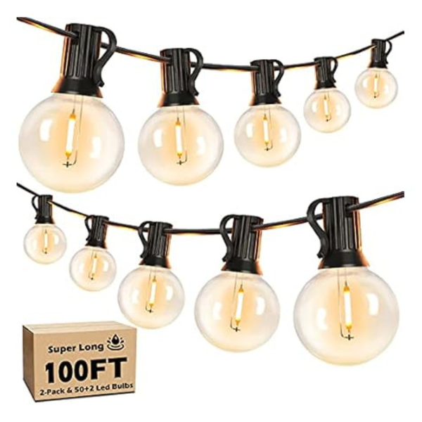 2-Pack Brightever 100ft LED Outdoor String Patio Light