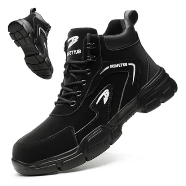 PJZHJ Boots Men's Slip Resistant Safety Steel Toe Shoes