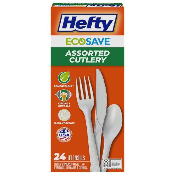 24-Count Compostable Assorted Cutlery Set