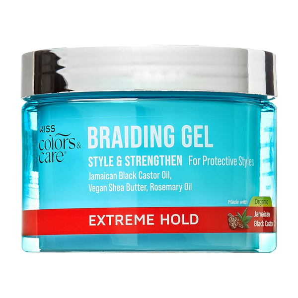 6 oz Kiss Colors & Care Braid Gel Extreme Hold Moisture Boosting