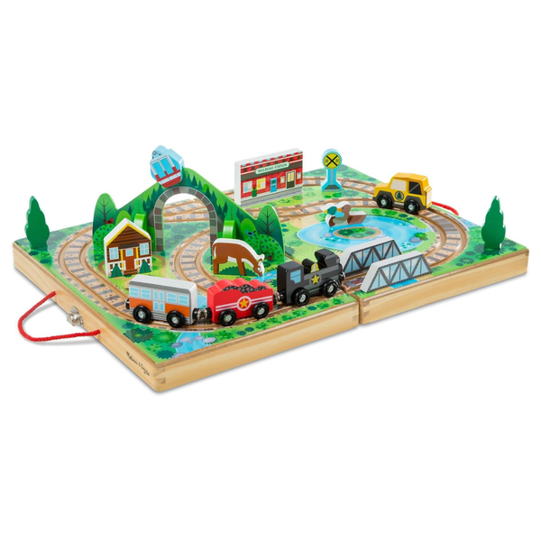 Melissa & Doug Take-Along Railroad Tabletop Playset