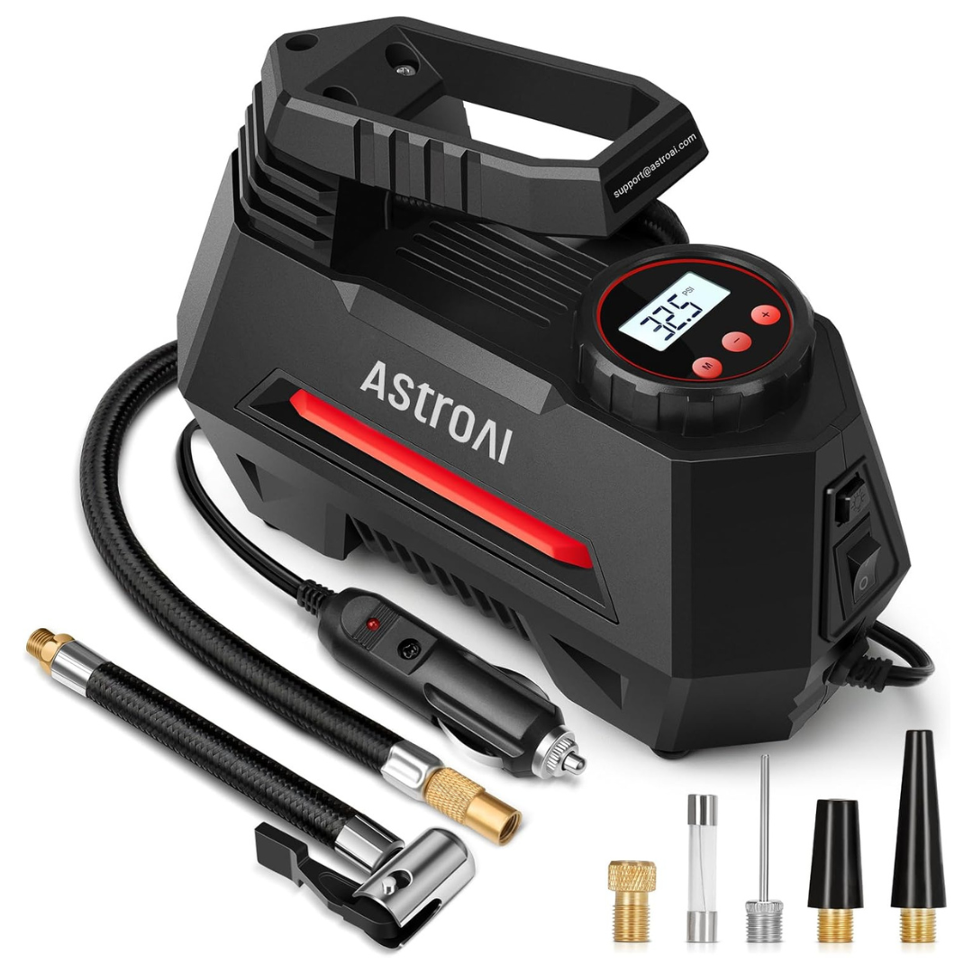 AstroAI 12V Tire Inflator Portable Air Compressor W/ 9.8' Cord