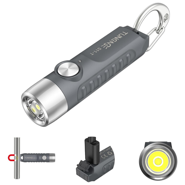 Tunenge S11-T LED Rechargeable Magnet Keychain Flashlight