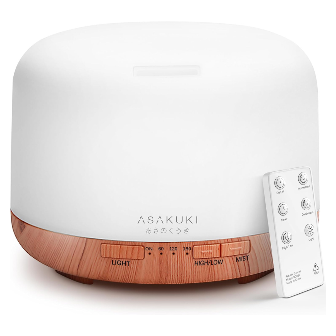 Asakuki 500ml Premium Essential Oil Diffuser With Remote Control