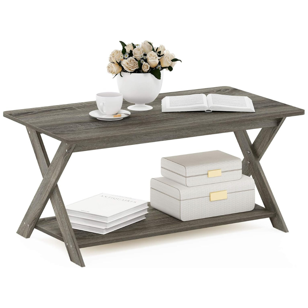Furinno Modern Simplistic Criss-Crossed Coffee Table