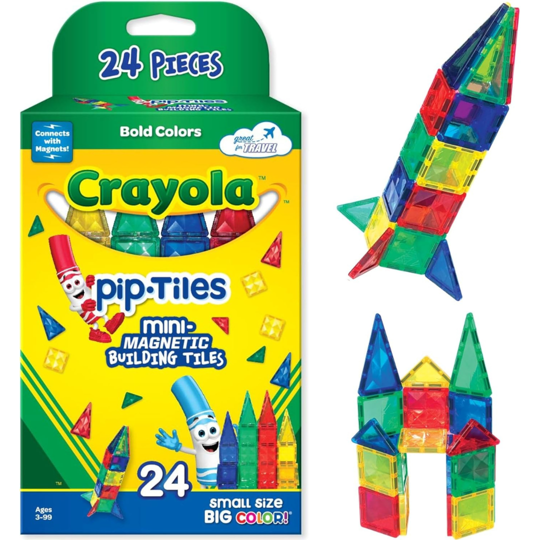 24-Piece Crayola Mini Magnetic Tiles Set
