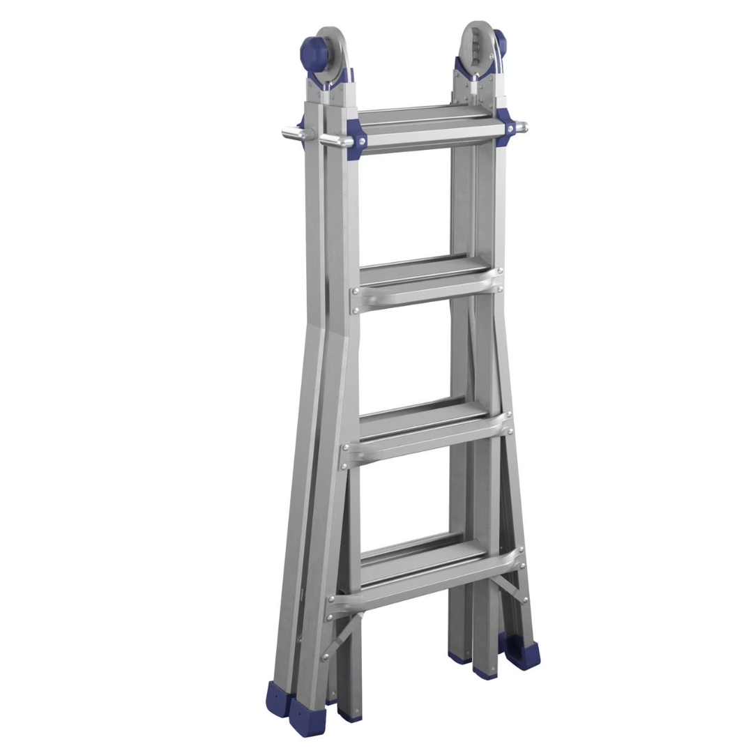 18Ft 300 lb Reach Height Aluminum Multi-Position Ladder