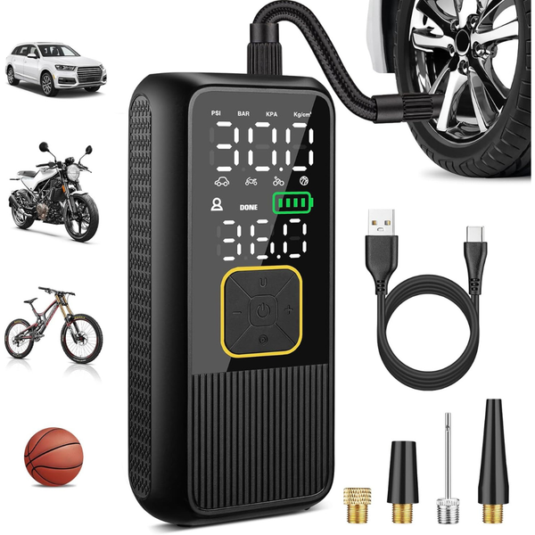 Portable Tire Inflator 150 PSI Smart Air Compressor (2 Colors)