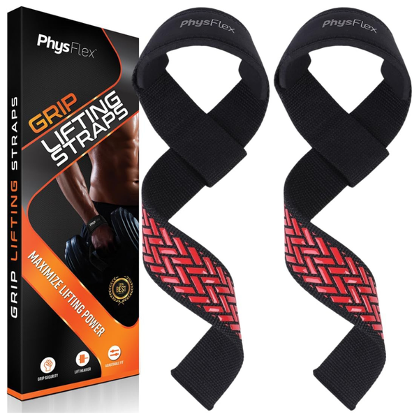 Premium Cotton and Padded Anti-Slip Grip Lifting Straps