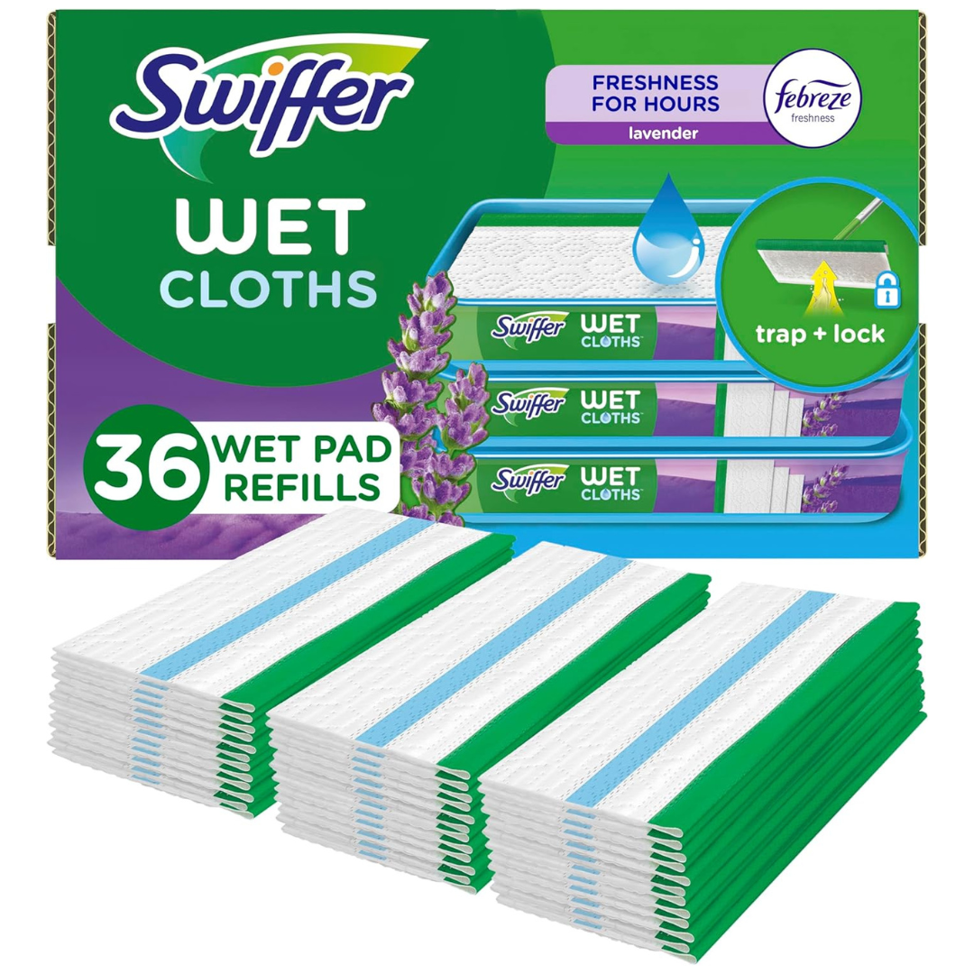 2-Count (36ct x 2ct) Swiffer Sweeper Wet Mopping Cloth Multi Surface Refills