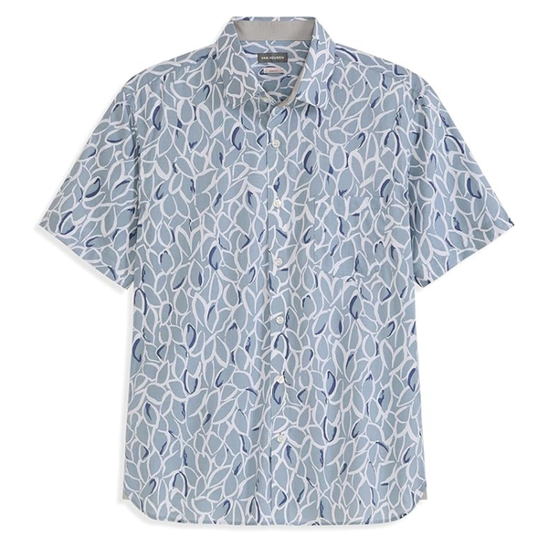 Van Heusen Men's Wrinkle Free Short Sleeve Button Down Check Shirt