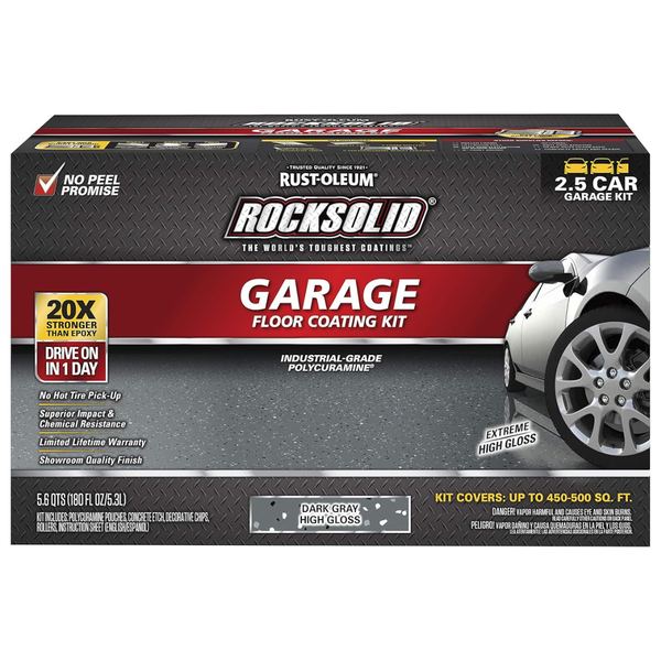 Rust-Oleum RockSolid Polycuramine 2.5 Car Garage Floor Coating Kit