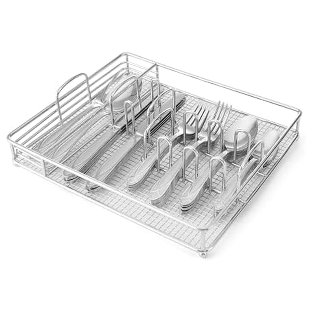 42-Piece Pfaltzgraff Mirage Frost Flatware Set W/ Caddy
