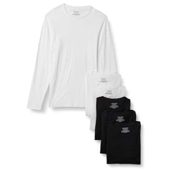 6-Pack Amazon Essentials Men's Cotton Crewneck Undershirts