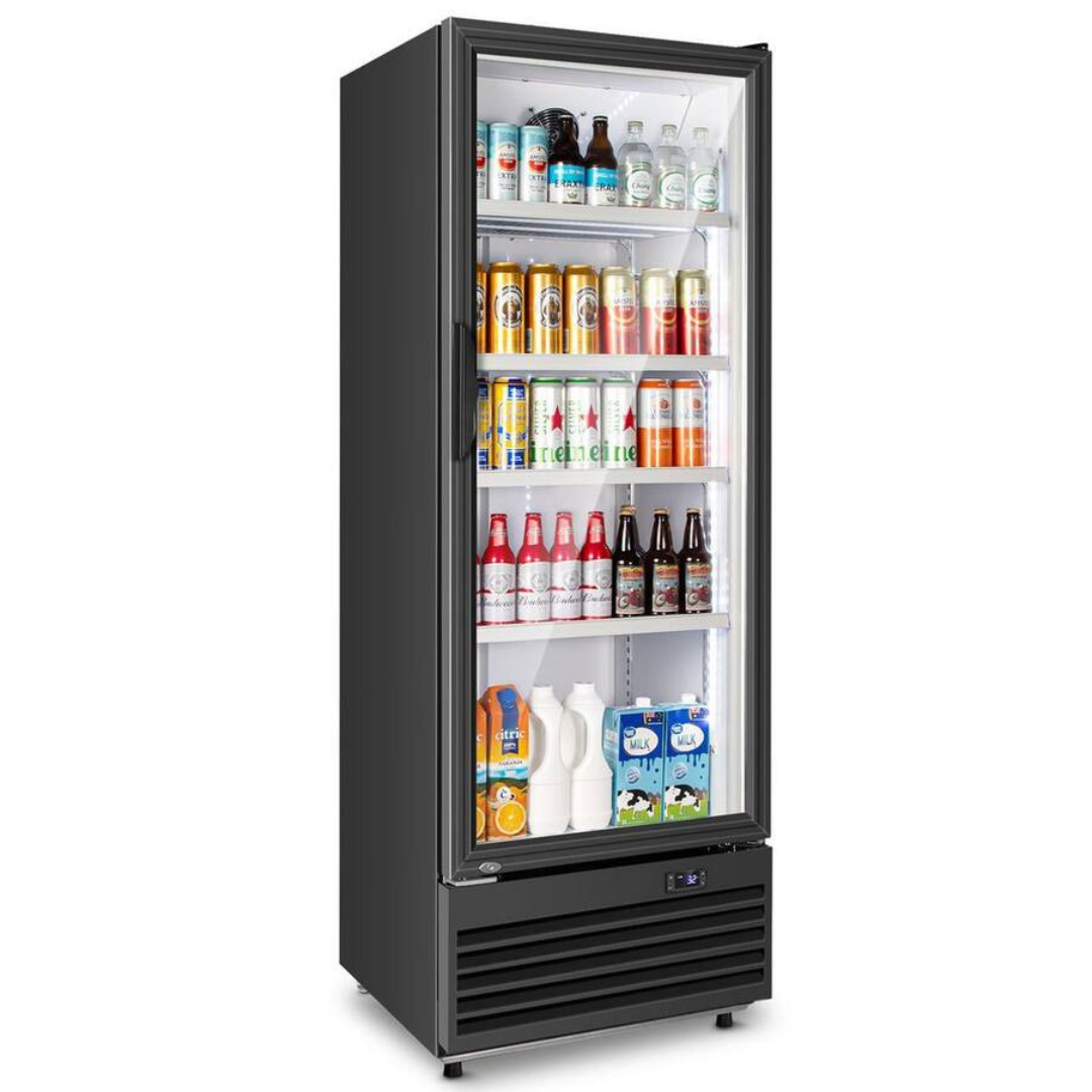 Sozt 12.5 cu. ft. Glass Door Refrigerator (Black)