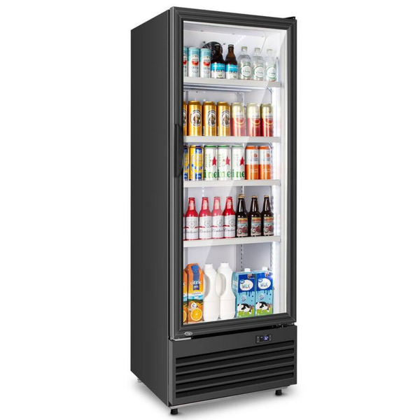 Sozt 12.5 cu. ft. Glass Door Refrigerator (Black)