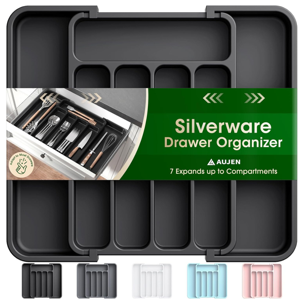 12.4" x 8.78" Expandable Silverware Drawer Organizer