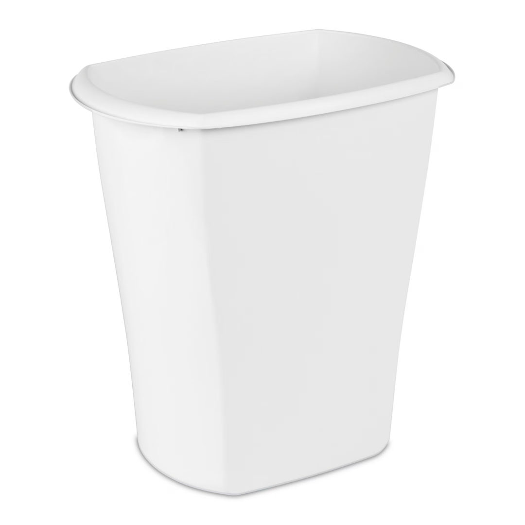 Large Kitchen 10 Gallon Plastic Garbage Trash Can With No Lid