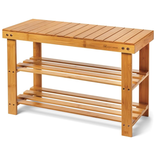 Leaf & Grain Entryway Shoe Storage Bench