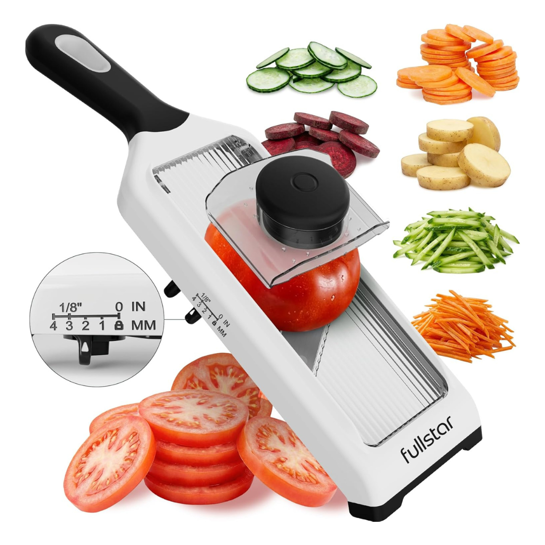 Fullstar 2-In-1 Adjustable 4 Thickness Handheld Mandoline Slicer
