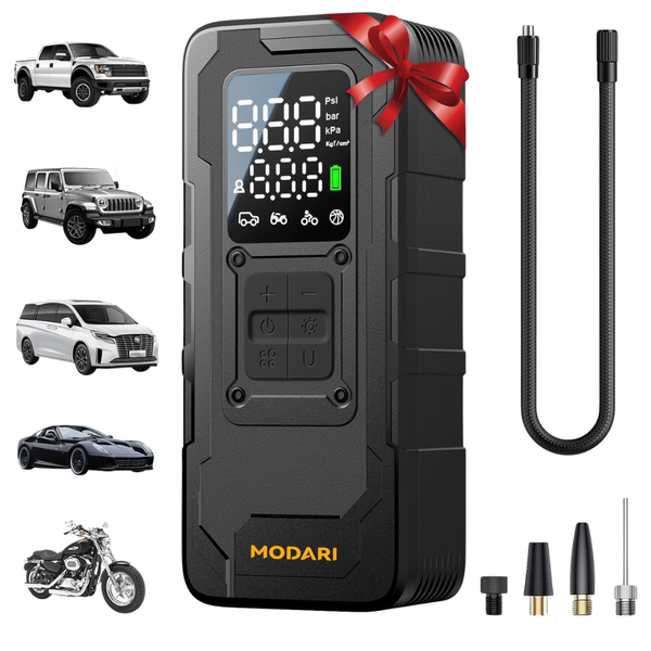 Portable Tire Inflator Air Compressor With Digital Gauge