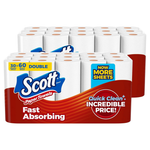 Scott 30 Double Rolls = 60 Regular Rolls Paper Towels (108 Sheets Per Roll)