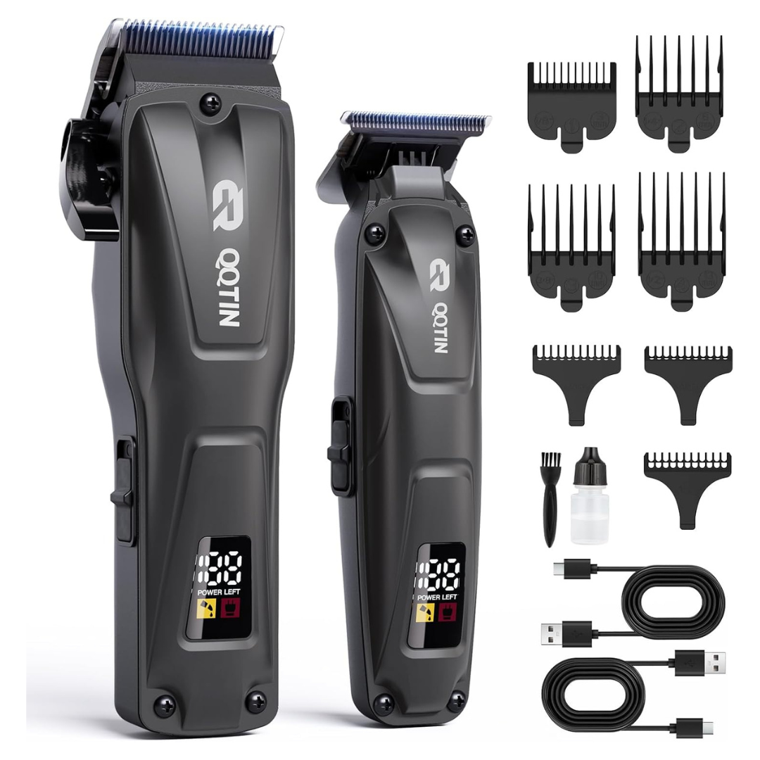 8500rpm Men's Electric Cordless Hair Trimmer Set W/ Long Battery Life