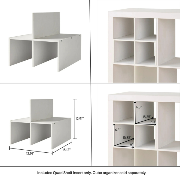 Better Homes & Gardens Quad Shelf Insert for Cube Organizers