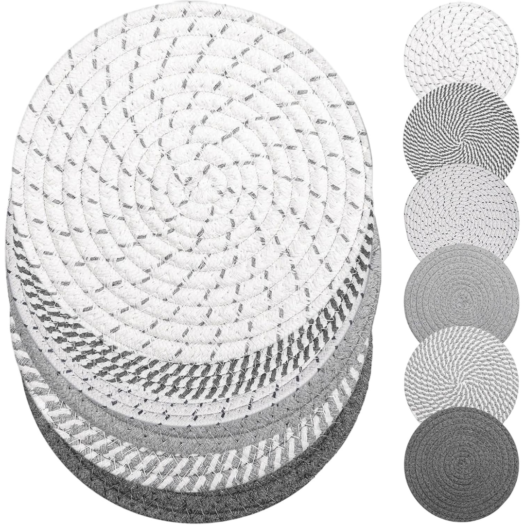 6-Pack 10" Heat-Resistant Trivets and Pot Holders