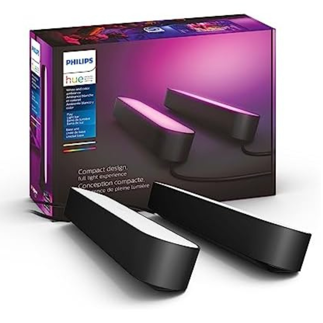 2-Pack Philips Hue Play White & Color Smart LED Light Bar Base Unit