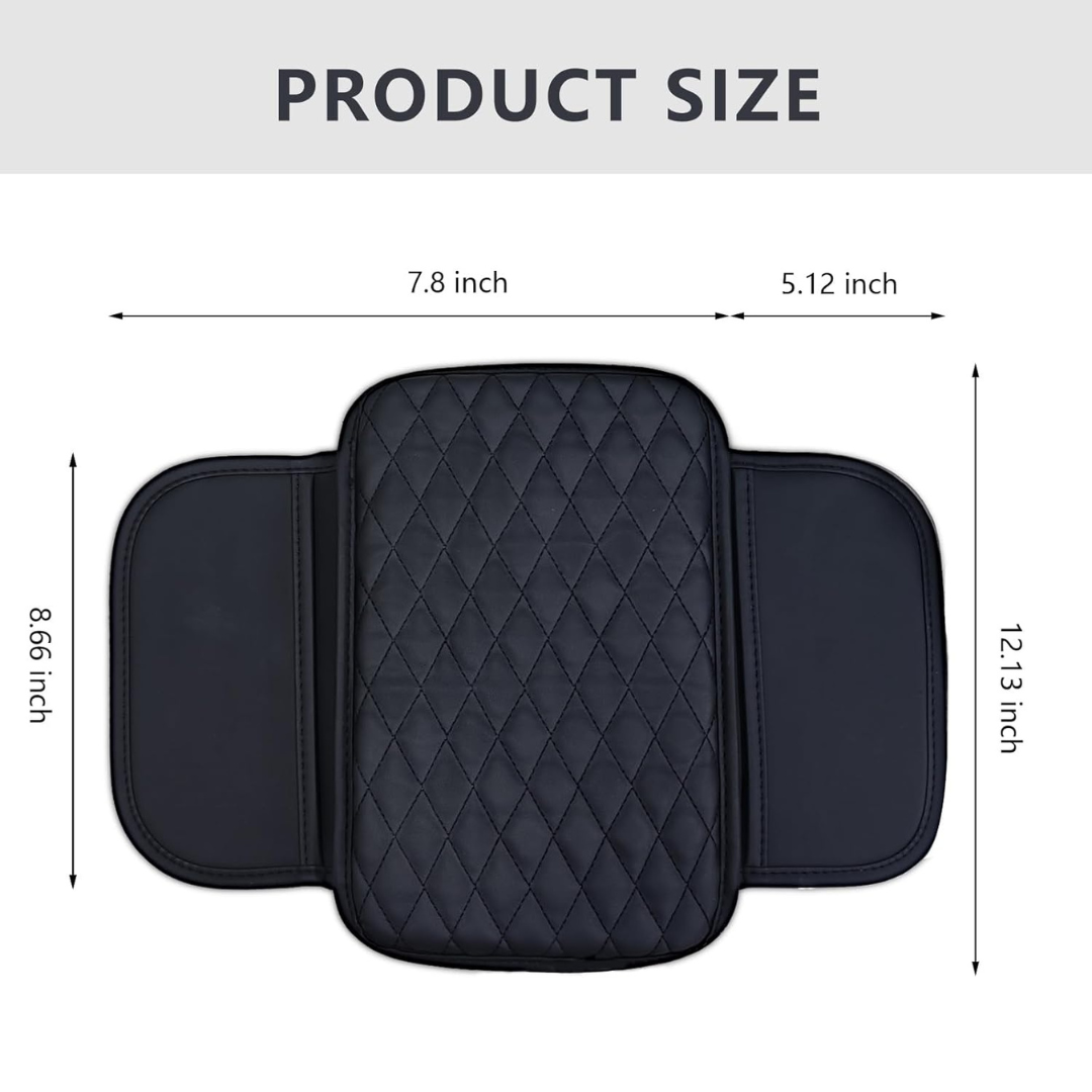 Microfiber Leather Car Armrest Cover with Cushion