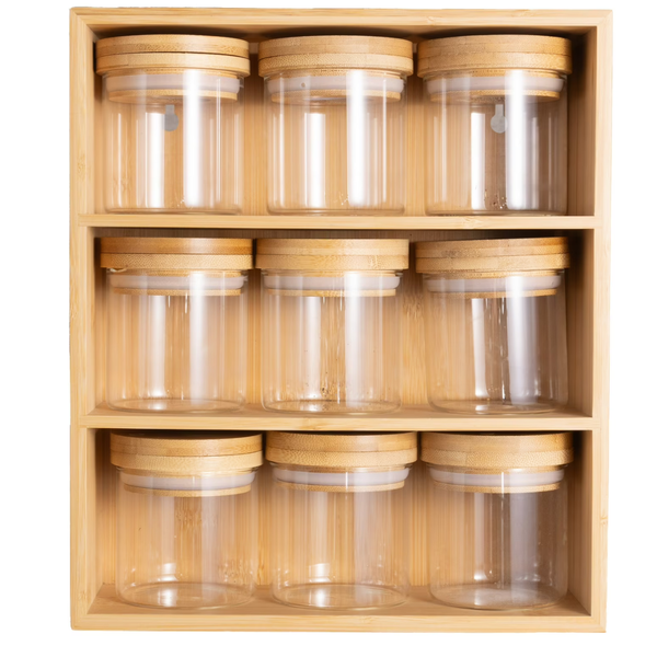 Better Homes & Gardens Bamboo Holder w/9 Spice Jars