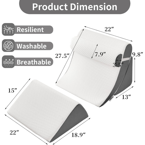Levnubis 4-Piece Orthopedic Wedge Pillow Set