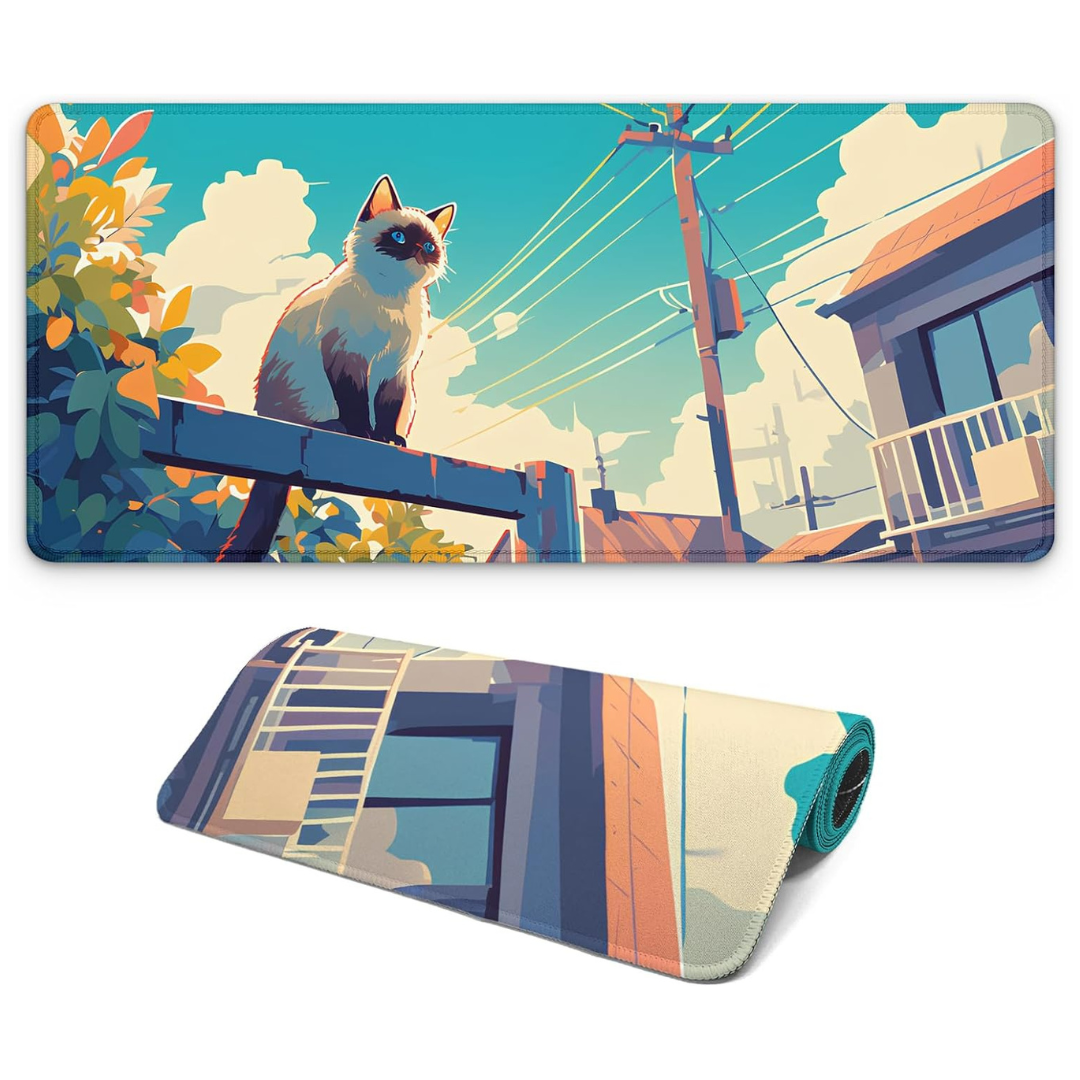 Gaming Mouse Pad with Non-Slip Rubber Base