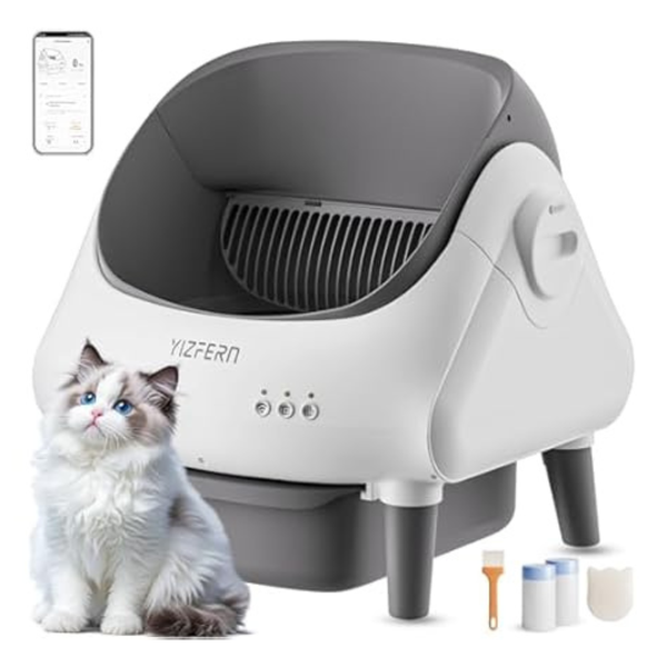 Self-Cleaning Cat Litter Box with Safety Features