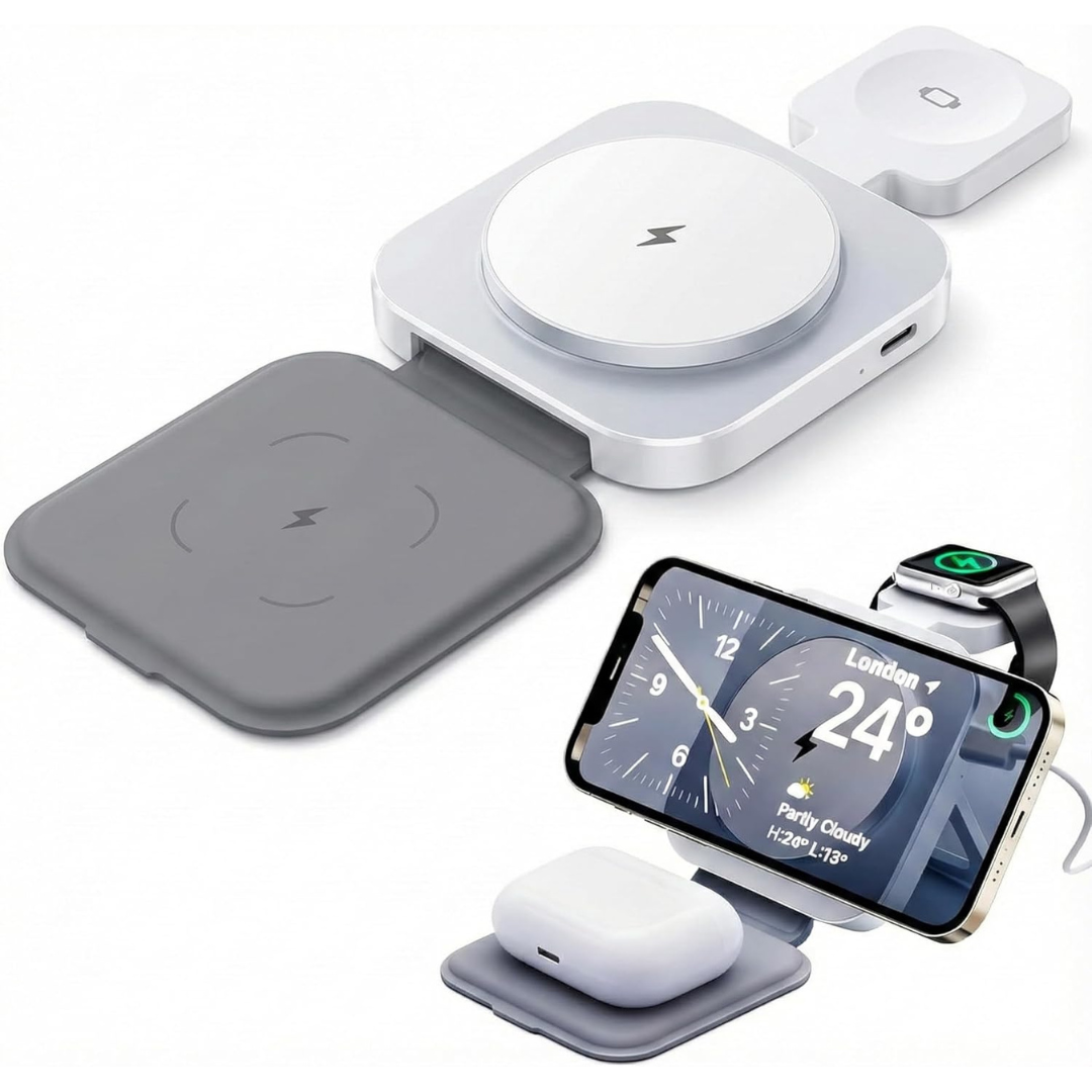 3 in 1 Upgraded Foldable Wireless Charging Station