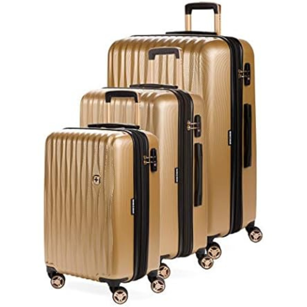 3-Piece SwissGear 7272 Energie Expandable Hardside Luggage Set (19"/24"/27")